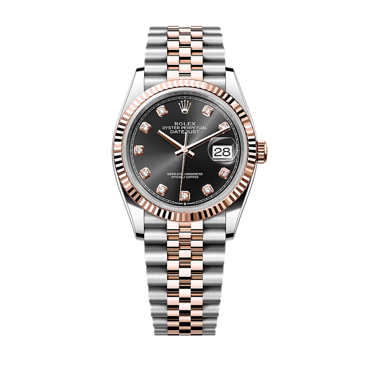 Купить копии элитных часов  Rolex Datejust 36 Oyster Oystersteel and Everose gold 126231: в наличии!