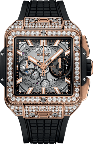 Shaped Square Bang Unico King Gold Pave