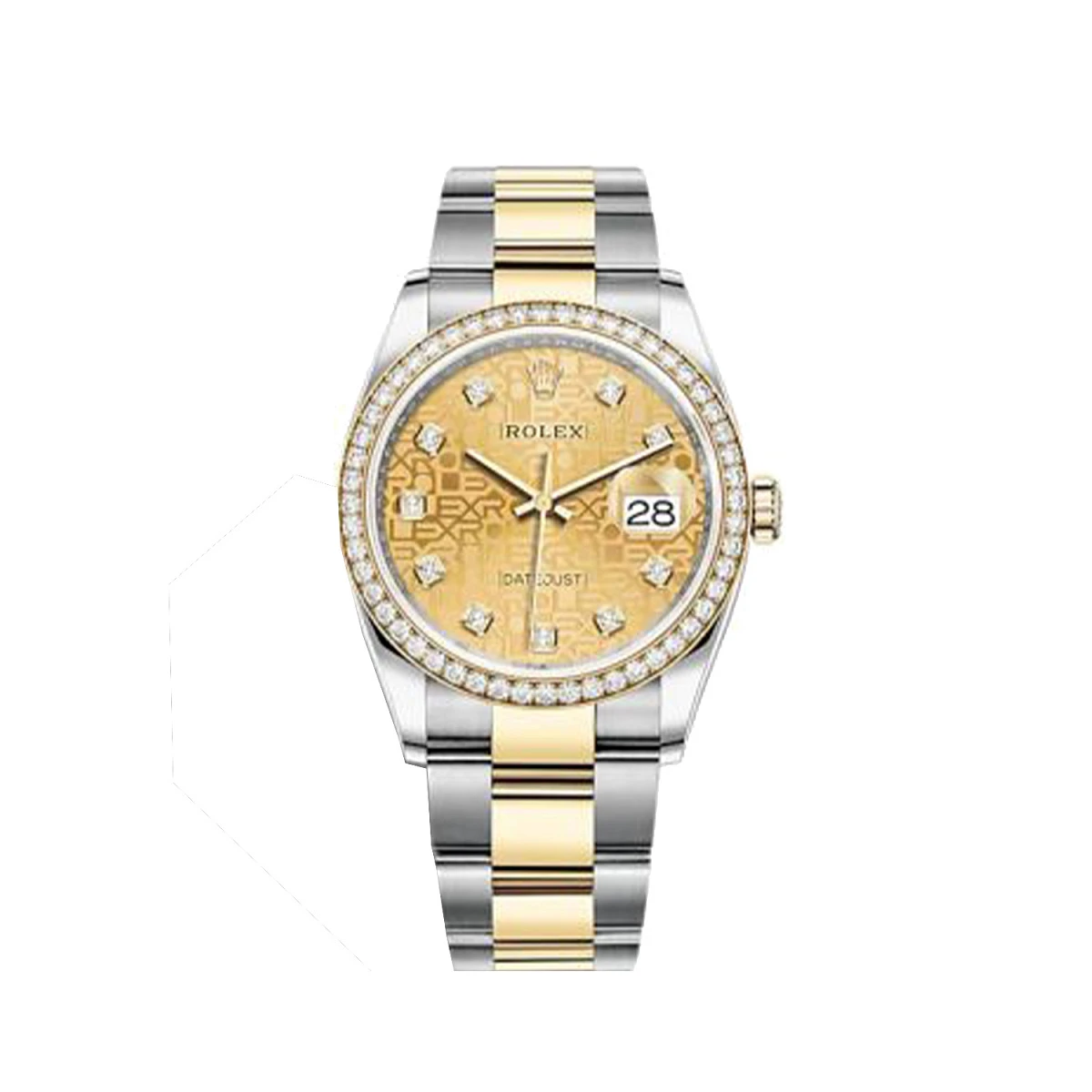 Купить копии элитных часов  Rolex Datejust 36mm Oystersteel Yellow Gold and Diamonds Computer Dial 126283RBR: в наличии!