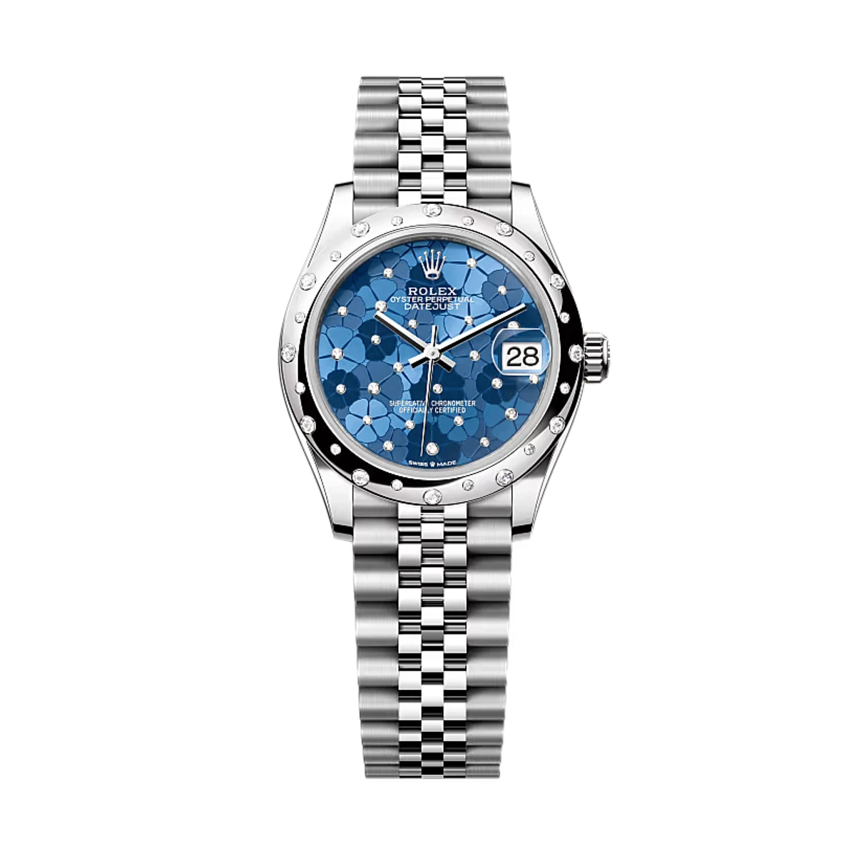 Купить копии элитных часов  Rolex Datejust Oyster, 31 mm, Oystersteel, white gold and diamonds 278344RBR: в наличии!