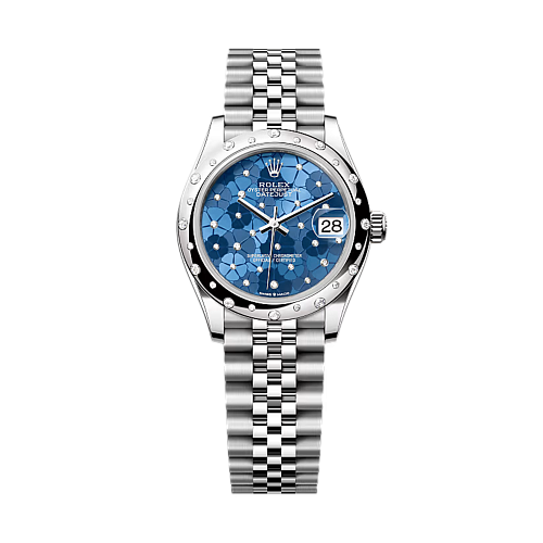 Datejust Oyster, 31 mm, Oystersteel, white gold and diamonds