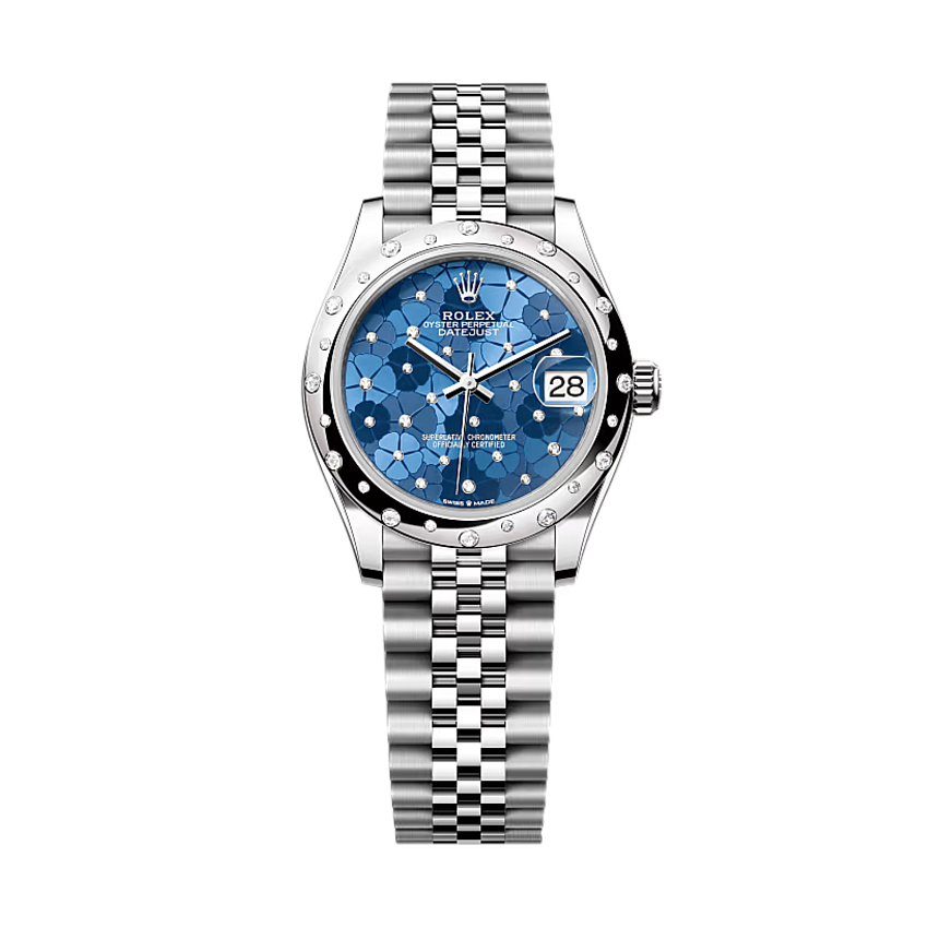 Datejust Oyster, 31 mm, Oystersteel, white gold and diamonds