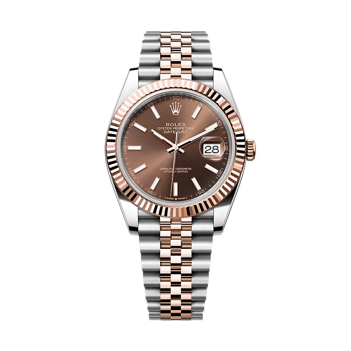 Купить копии элитных часов  Rolex Datejust 41 Oyster Oyster steel Everose 126331: в наличии!