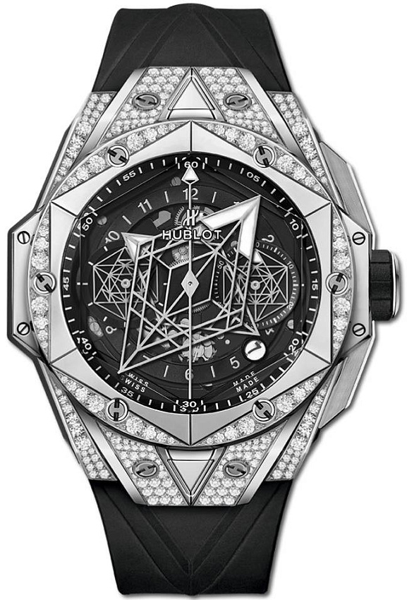Big Bang Unico Sang Bleu II Titanium Pave 45 mm