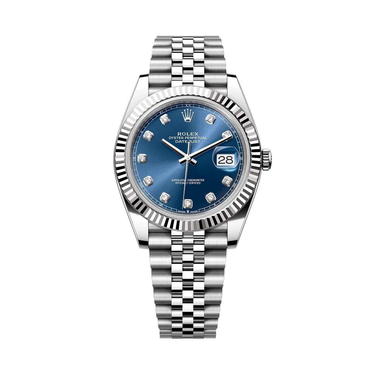 Купить копии элитных часов  Rolex Oyster 41 Oyster steel and white gold 126334: в наличии!