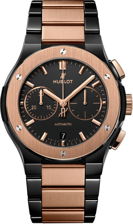 Classic Fusion King Chronograph Ceramic King Gold Bracelet