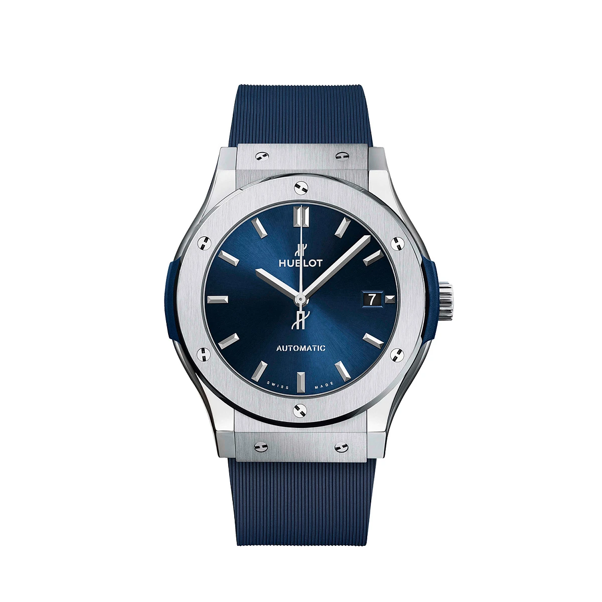 Купить копии элитных часов  Hublot Classic Fusion Blue Titanium 45 mm 511.NX.7170.RX: в наличии!