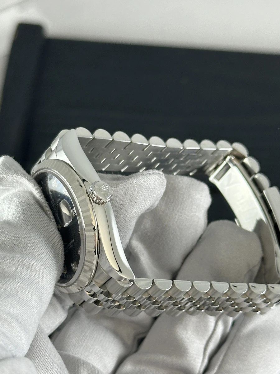 Купить копии элитных часов  Rolex Datejust 36mm Steel &amp; White Gold Blue Fluted Motif Dial Diamonds 126234: в наличии!
