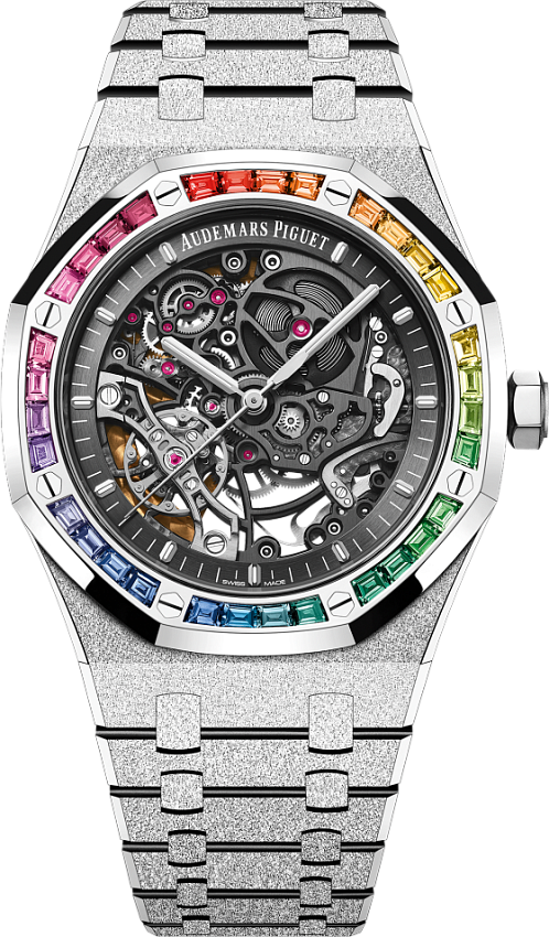 Royal Oak Frosted Gold Double Balance Wheel Openworked