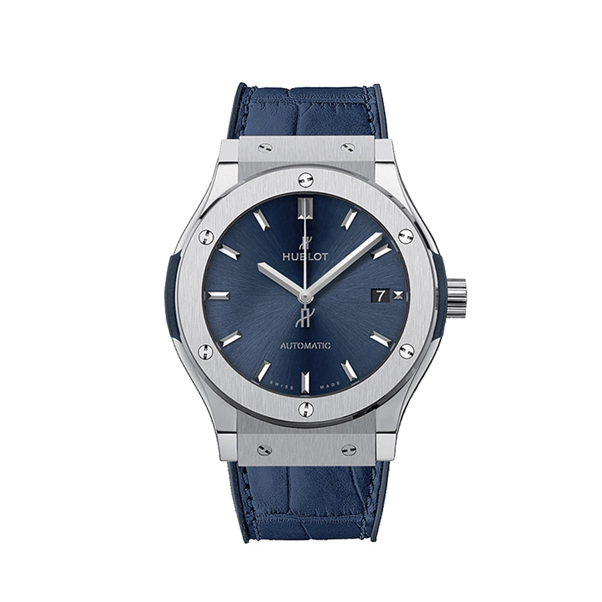 Купить копии элитных часов  Hublot Classic Fusion Blue Titanium 45 mm 511.NX.7170.LR: в наличии!