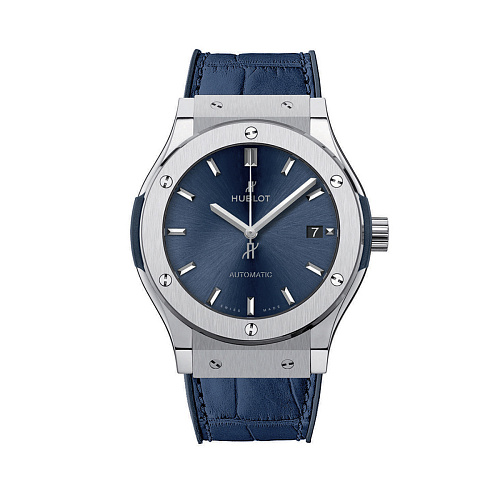 Fusion 45mm Blue Titanium Leather