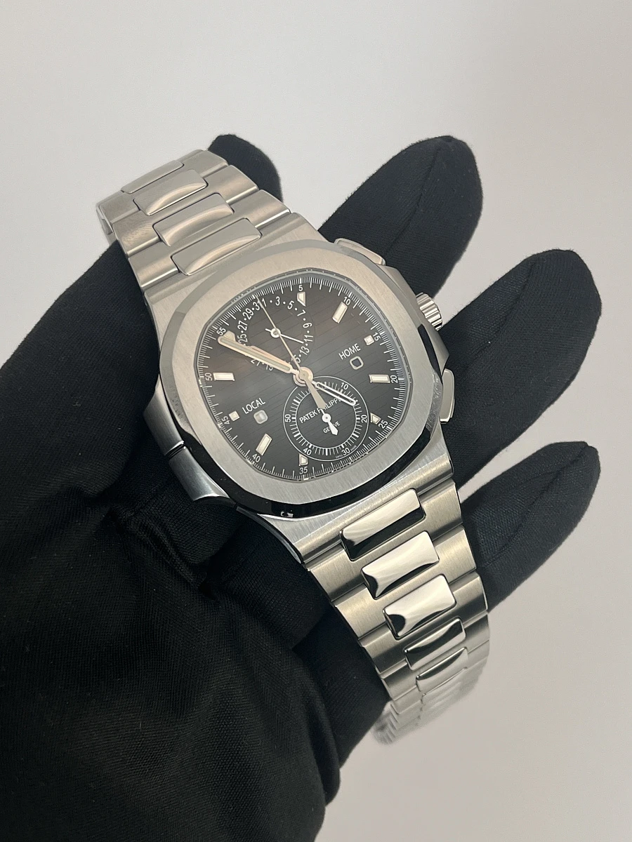 Купить копии элитных часов  Patek Philippe Nautilus Travel Time Chronograph Blue Dial 5990/1A-011: в наличии!