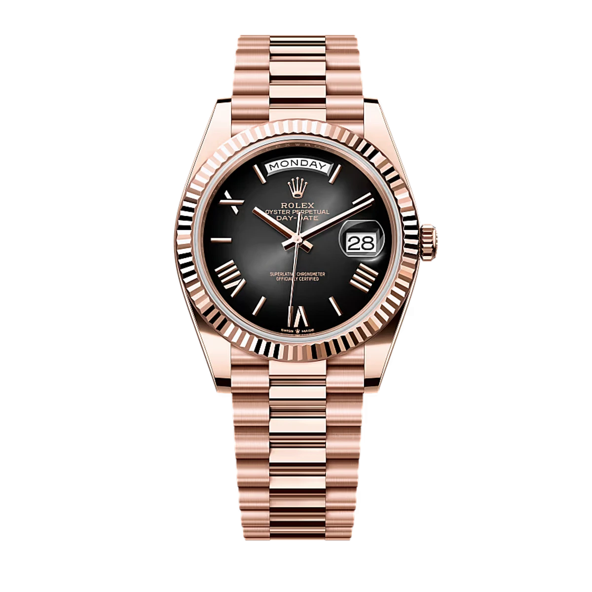 Купить копии элитных часов  Rolex Day-Date 40 Oyster Everose gold 228235: в наличии!