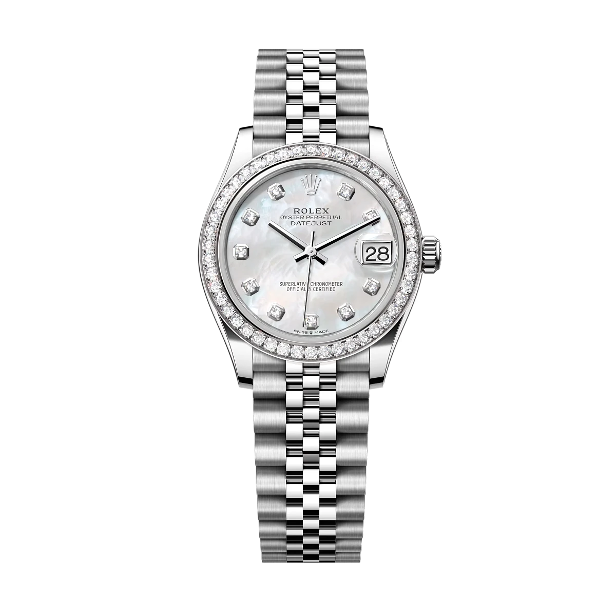 Купить копии элитных часов  Rolex Datejust 31 Oyster steel / white gold and diamonds 278384RBR: в наличии!