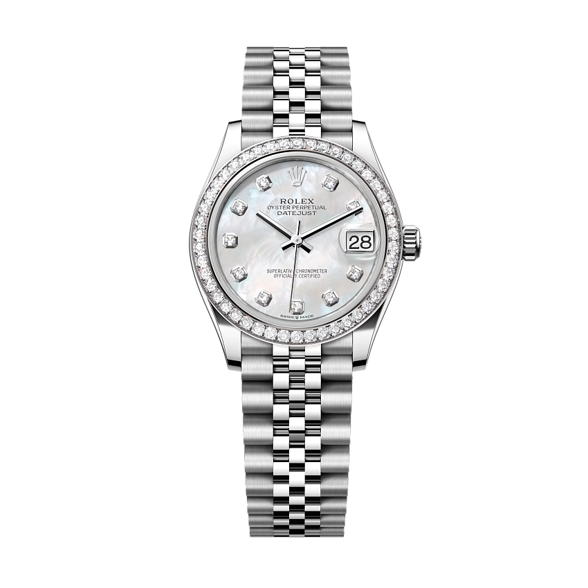 Datejust 31 Oyster steel / white gold and diamonds