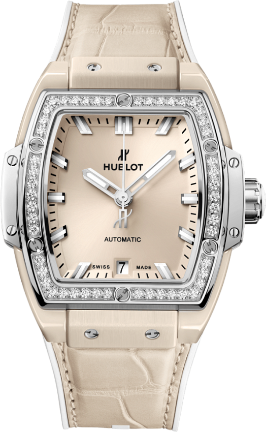 Spirit Of Big Bang Beige Ceramic Titanium Diamonds